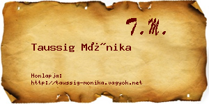 Taussig Mónika névjegykártya